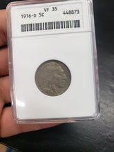 Load image into Gallery viewer, 1916- D Buffalo Nickel (Graded by ANACS) VF35
