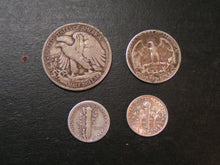 Load image into Gallery viewer, U.S. Silver 4 Coin Set - 90% Silver Type Coins
